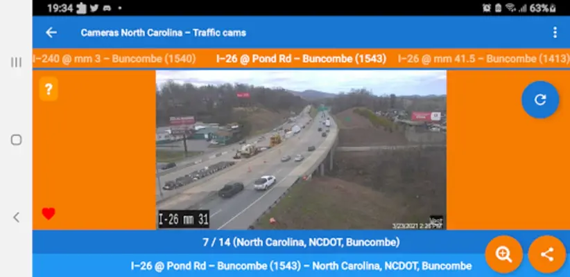 Cameras North Carolina Traffic android App screenshot 0