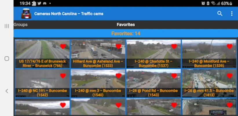 Cameras North Carolina Traffic android App screenshot 1