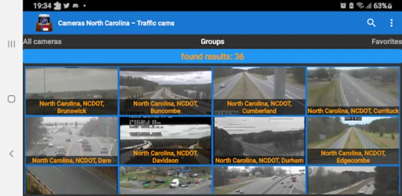 Cameras North Carolina Traffic android App screenshot 2